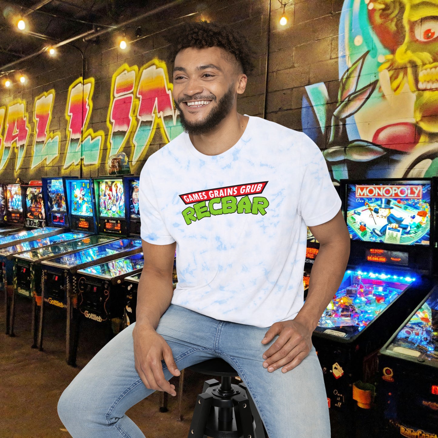 Recbar in a Halfshell Unisex FWD Fashion Tie-Dyed T-Shirt