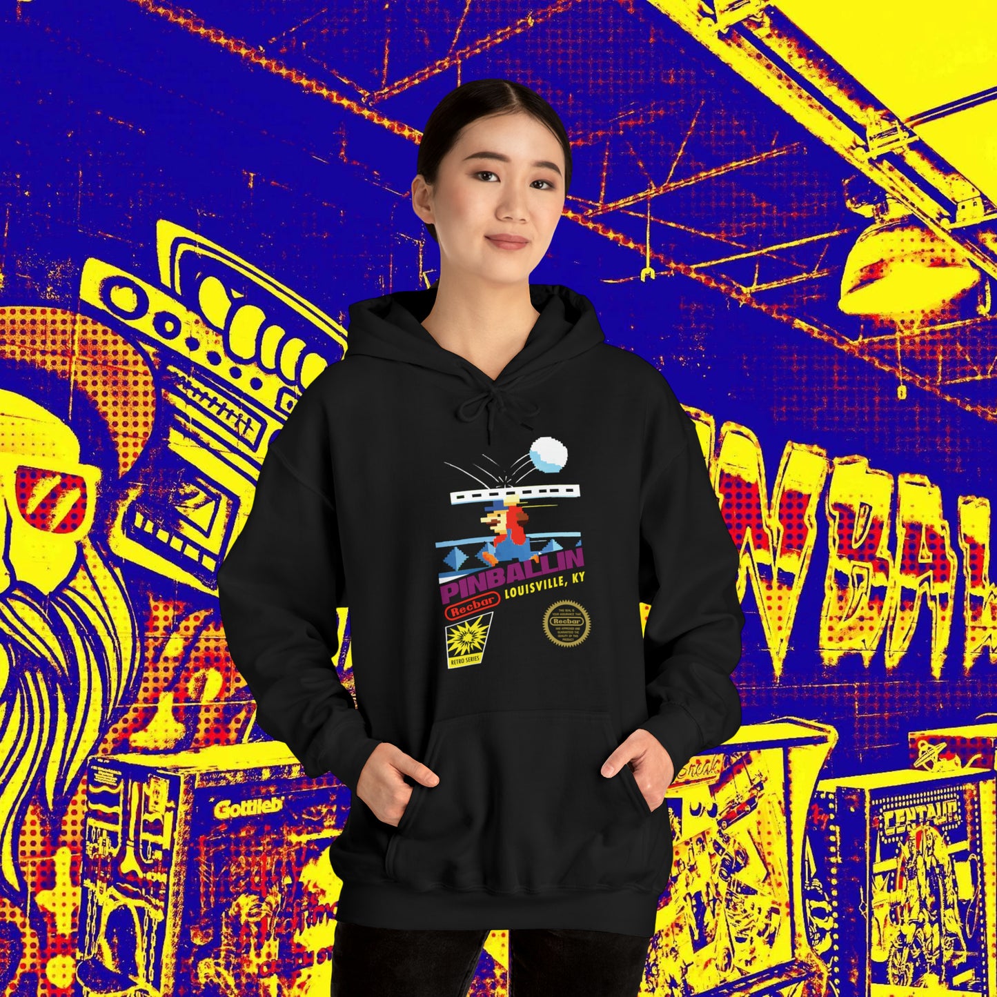 8-Bit Recbar Pinballin' Louisville Hoodie