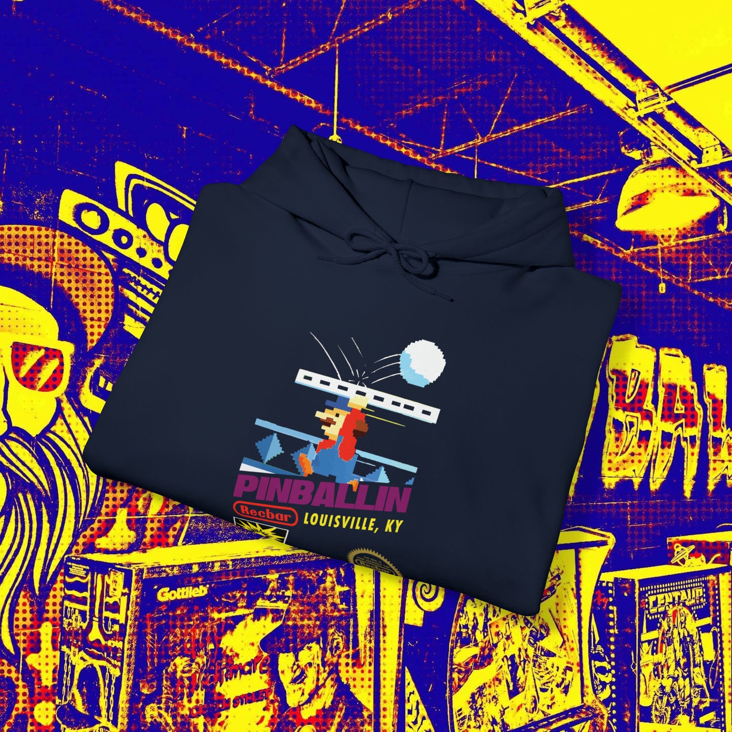 8-Bit Recbar Pinballin' Louisville Hoodie