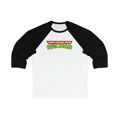 Recbar in a Halfshell Unisex 3\4 Sleeve Baseball Tee