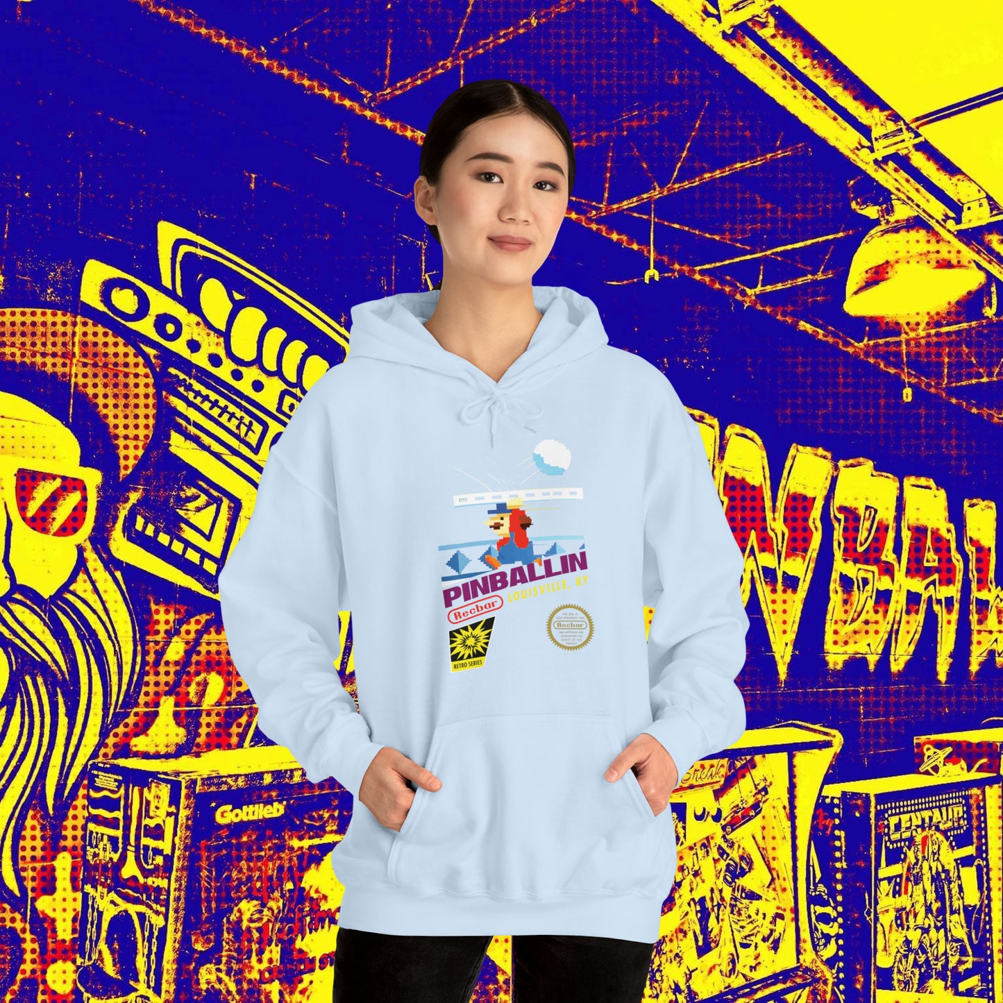 8-Bit Recbar Pinballin' Louisville Hoodie
