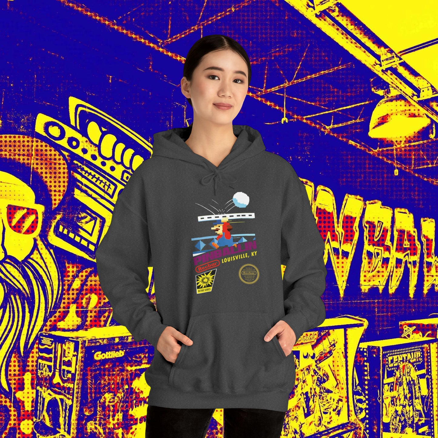 8-Bit Recbar Pinballin' Louisville Hoodie