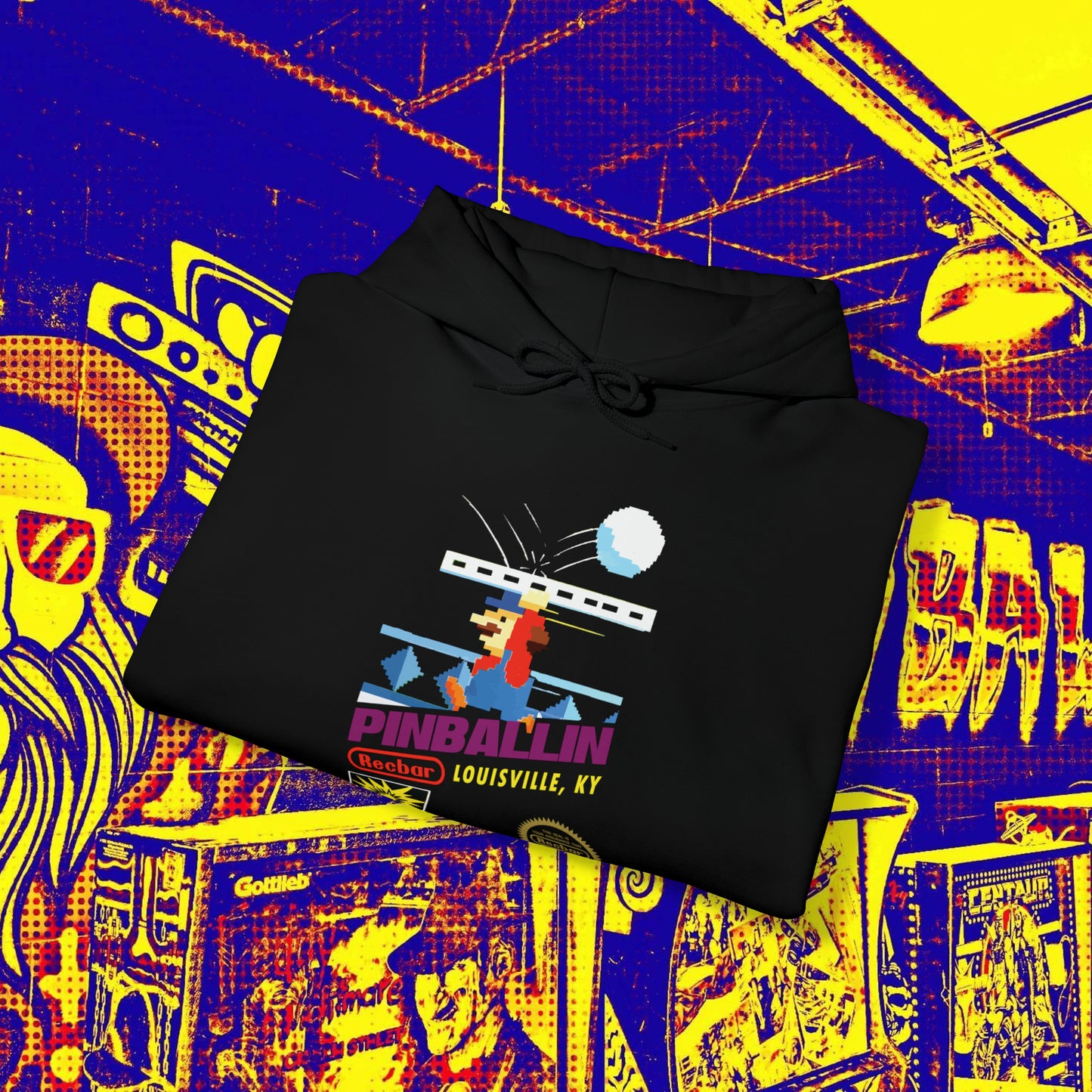 8-Bit Recbar Pinballin' Louisville Hoodie