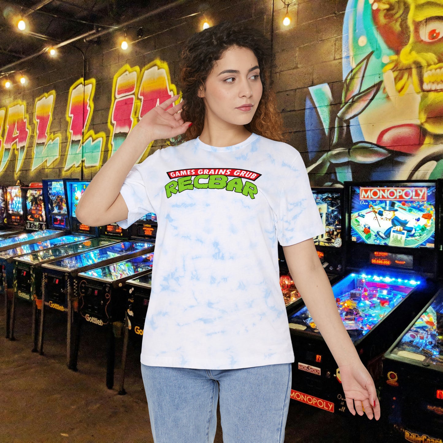 Recbar in a Halfshell Unisex FWD Fashion Tie-Dyed T-Shirt