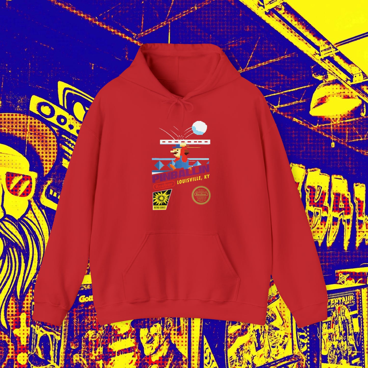 8-Bit Recbar Pinballin' Louisville Hoodie