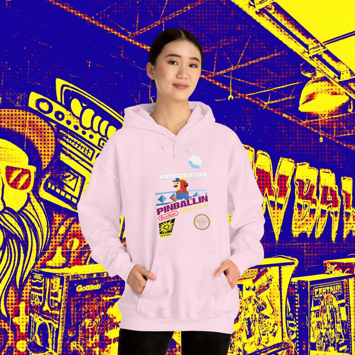 8-Bit Recbar Pinballin' Louisville Hoodie