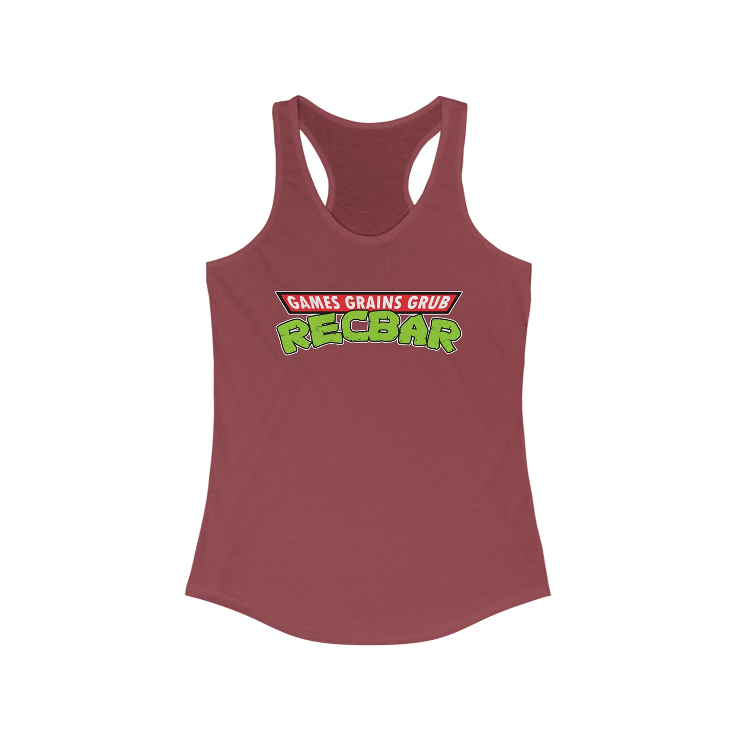 Recbar in a Halfshell Women's Racerback Tank
