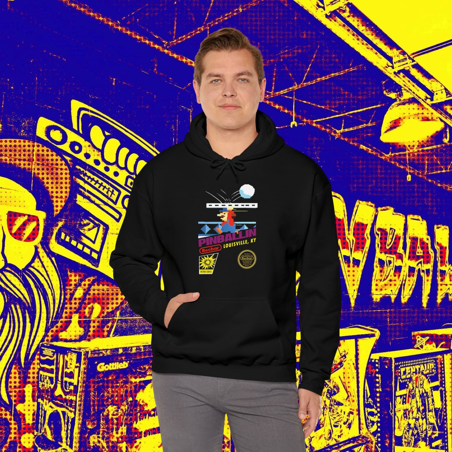 8-Bit Recbar Pinballin' Louisville Hoodie