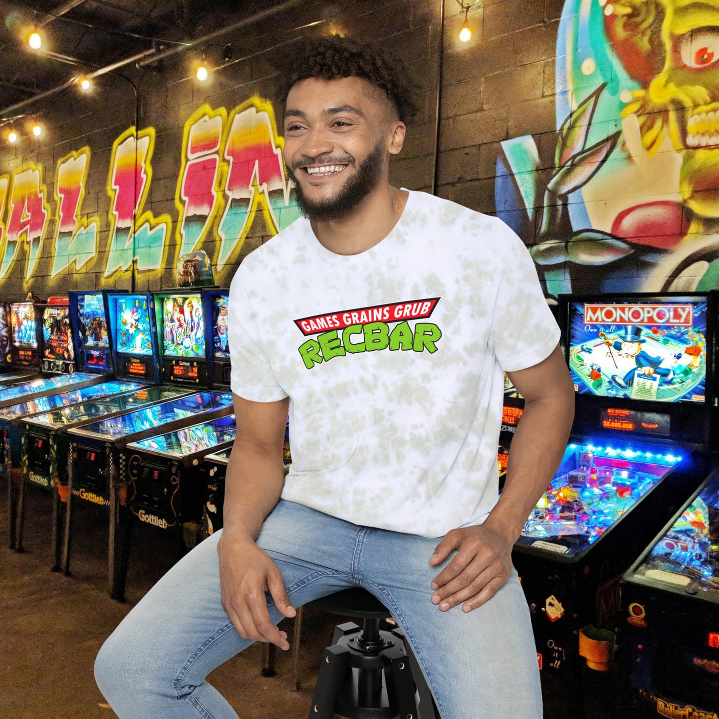 Recbar in a Halfshell Unisex FWD Fashion Tie-Dyed T-Shirt