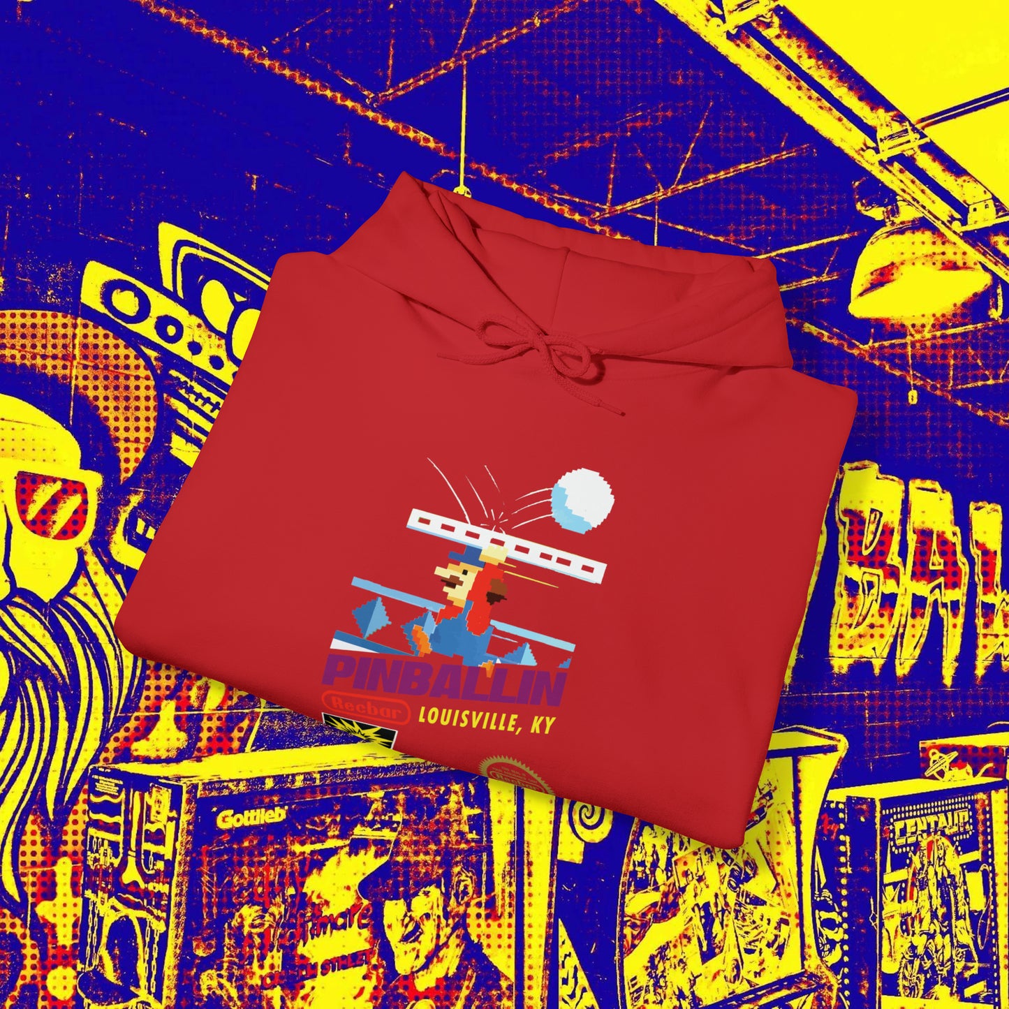 8-Bit Recbar Pinballin' Louisville Hoodie