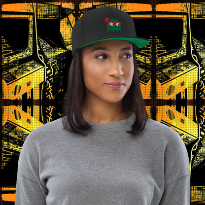 Ninja Ghost Embroidered Snapback Hat