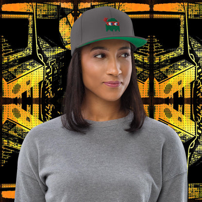 Ninja Ghost Embroidered Snapback Hat