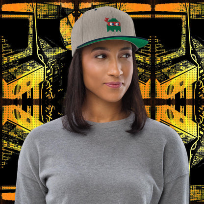 Ninja Ghost Embroidered Snapback Hat