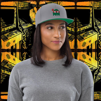 Ninja Ghost Embroidered Snapback Hat