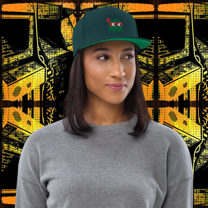 Ninja Ghost Embroidered Snapback Hat