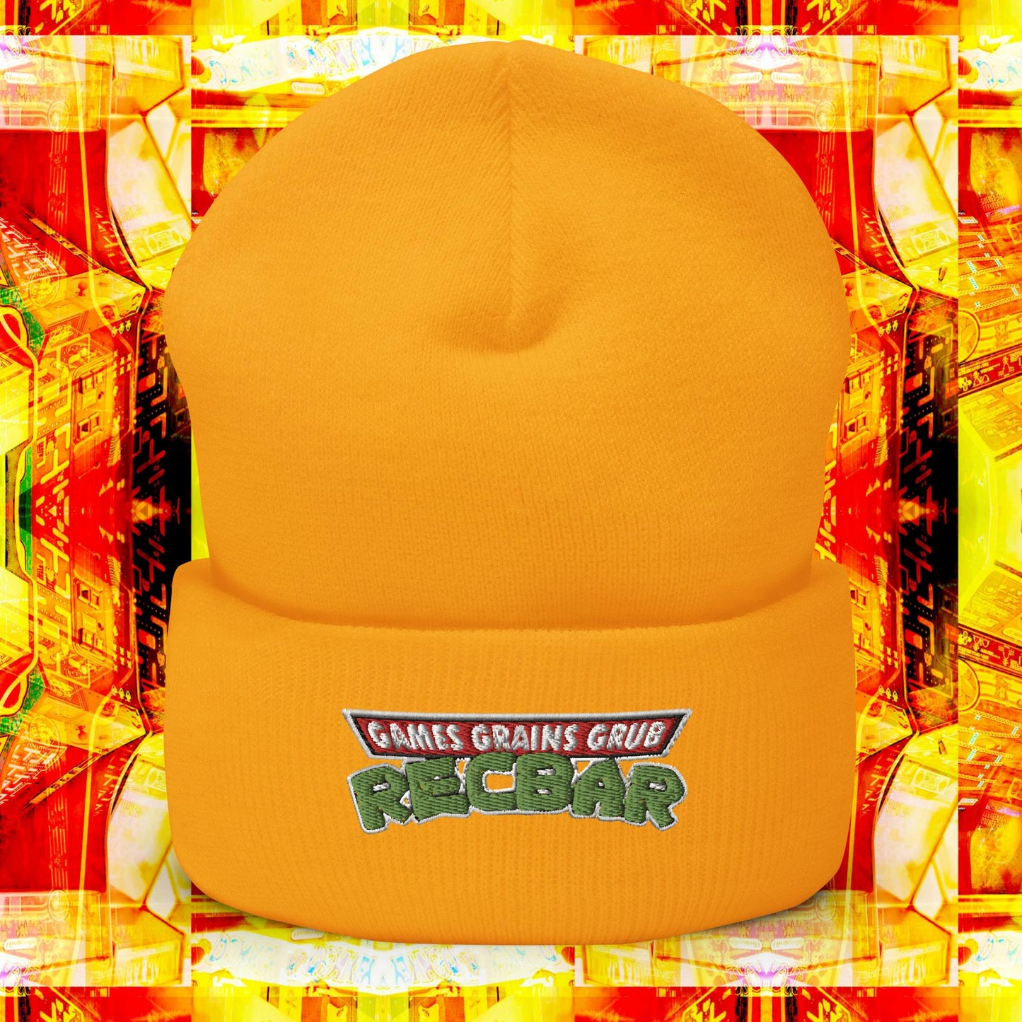 Recbar in a Halfshell Cuffed Beanie