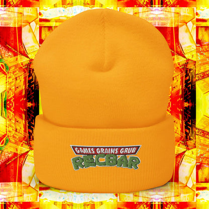 Recbar in a Halfshell Cuffed Beanie