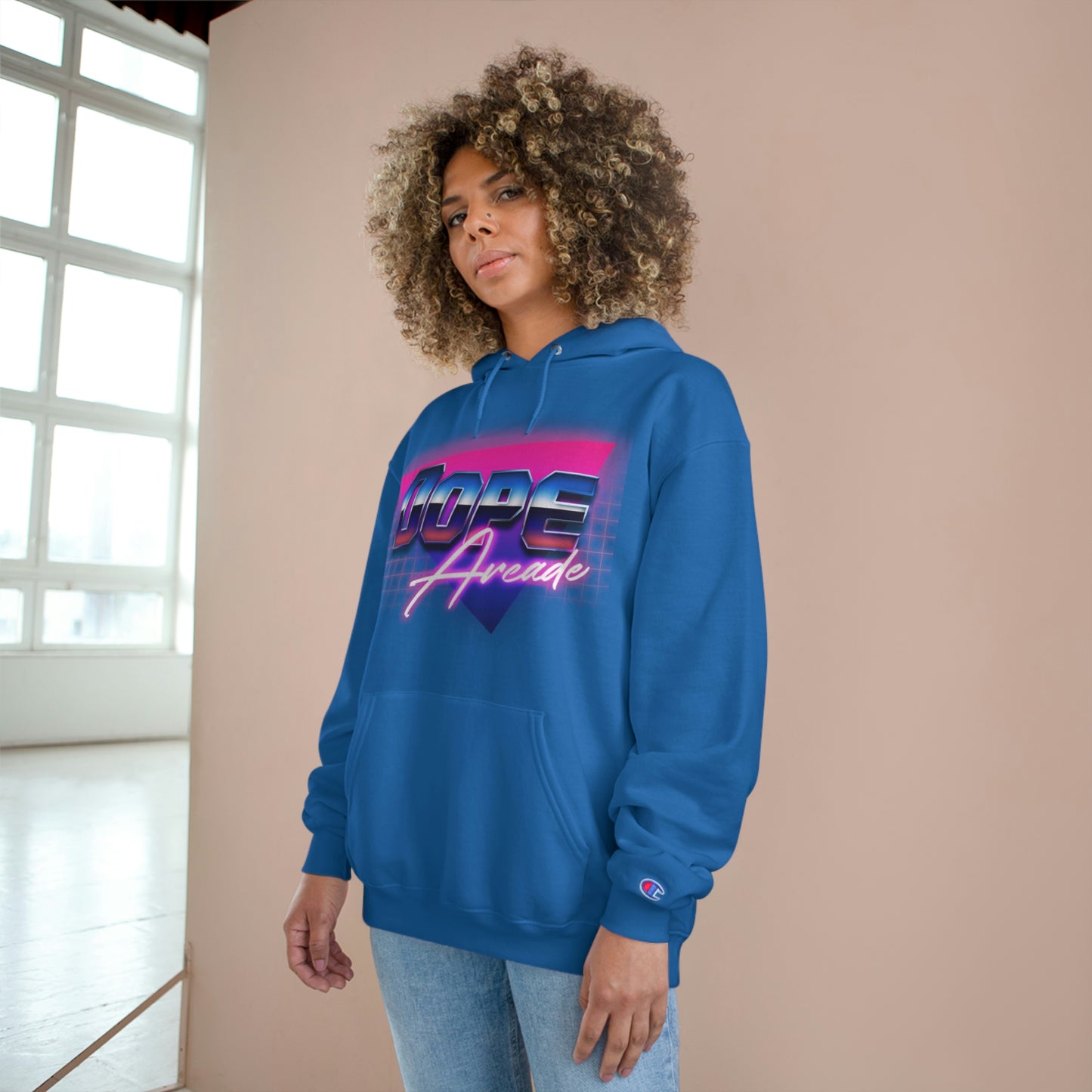 80s Neon Champion Hoodie