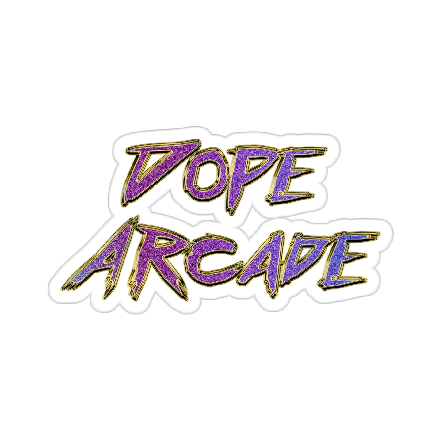Dope Arcade Purple Bling Sticker