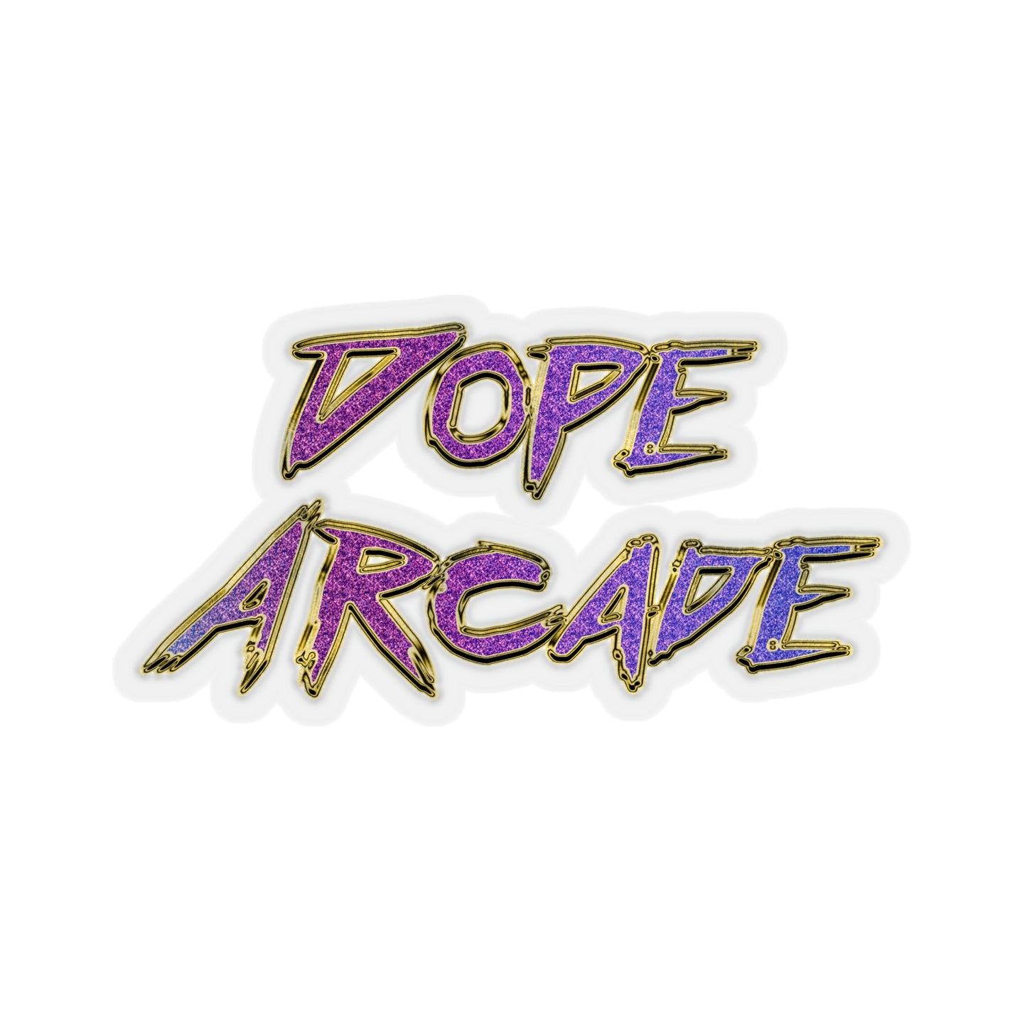 Dope Arcade Purple Bling Sticker
